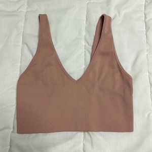 baby pink cropped tank